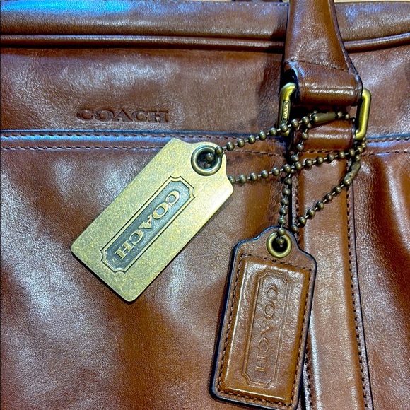 Coach BMK Commuter Leather Briefcase Shoulder Bag Computer - Picture 5 of 16